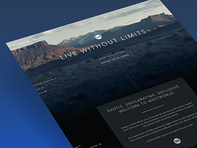 Westworld Landing Page Design landing page mobile ui ux website