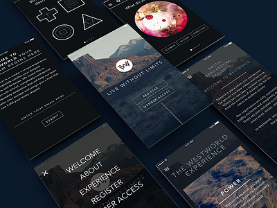 Westworld Mobile Screens mobile sketch ui ux