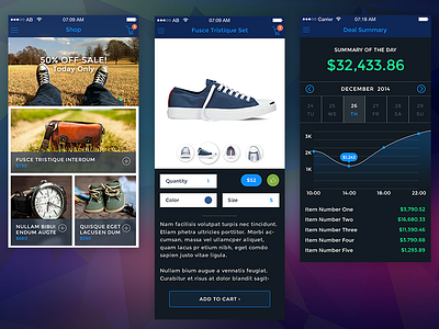 Basket iOS Shopping App ios mobile ui ux