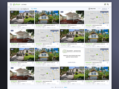 Ylopo Desktop product real estate real estate listing ui ui design ux web web design