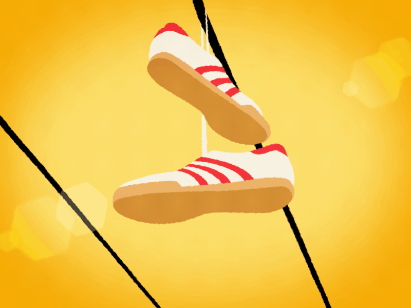How's it hanging? after effects animated gif illustration motion design sneakers