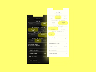 Daily UI 007 - Setting Page for weather app