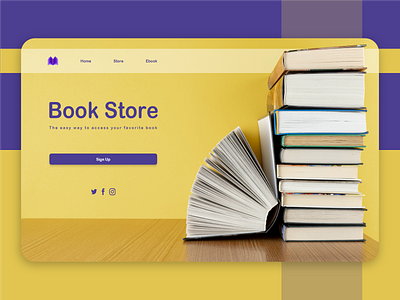 Landing Page for Book Store Website