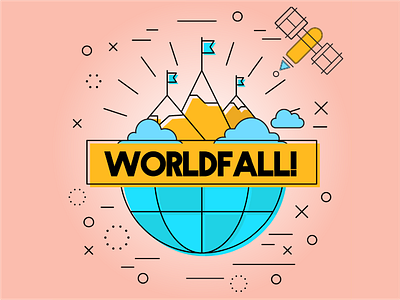 Worldfall illustrator logo