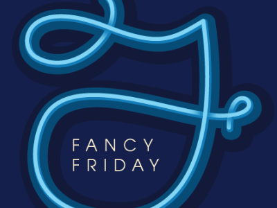 F is for Fancy Friday lettering type