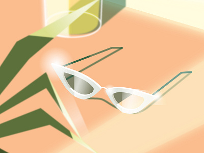 Summa design illustration isometric summer sunglasses vector