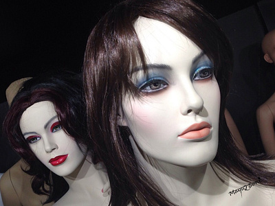 Mannequins Face Makeup artistic illustration mannequins face makeup