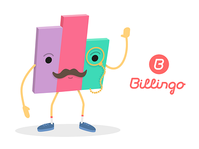 Billingo Stats billingo cartoon character chart illustration invoice online billing statistics stats