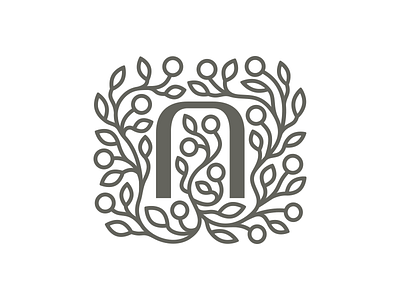 Naurel Organic Cosmetics mark branding cosmetics emblem floral flourish identity logo mark naurel organic ornament wordmark