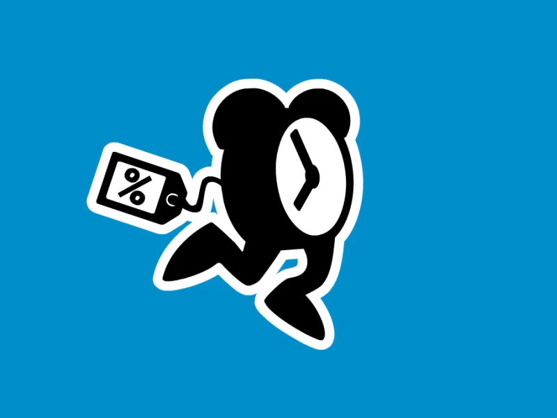 Animated running clock logo for NeMaradjLe.hu by Voov Studio on Dribbble