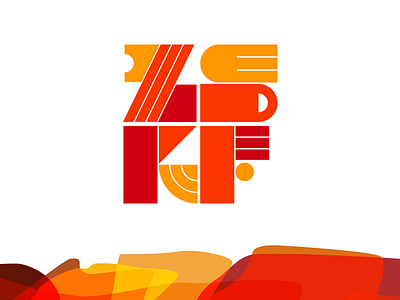 ZSKF Logo branding custom type identity logo logotype mark typography wordmark