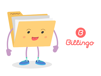 Billingo Folder billingo cartoon character empty state files folder illustration invoice mascot online billing