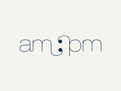 am pm logo design by TesignLab ✪ on Dribbble