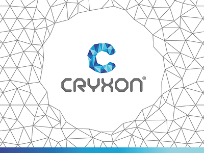 Cryxon Logo branding crystal custom type identity light therapy logo logotype mark polygon typography wordmark