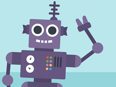 Voov Robot caracter character display friendly hello illustration indicator robot voov waving