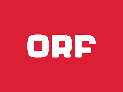 ORF Logo branding custom type geometric identity logo logotype mark software spam filter strong typography wordmark