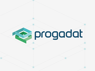 Progadat Logo branding custom type geometric identity logo logotype mark software typography wordmark