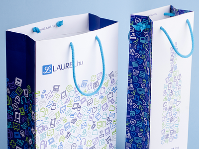 Laurel paper bag designs branding icons laurel paper bag pattern