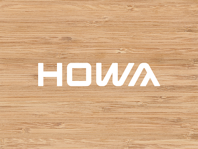 Howa logo branding carpenter custom type furniture geometric logo logotype mark typography wordmark