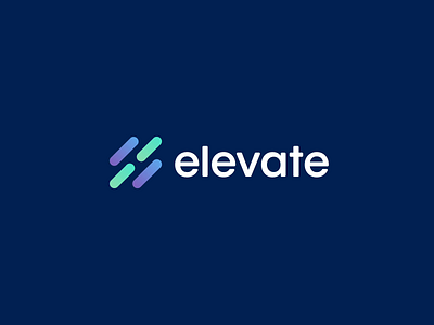 Elevate Logo Animation 2d animation branding character design dots elevate gradient health lines logo mark motion type typography vector