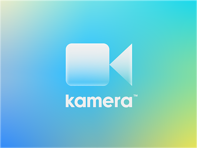 Kamera Logo 🎥 branding camera color design film gradient identity k letter kamera logo mesh play retro type typography