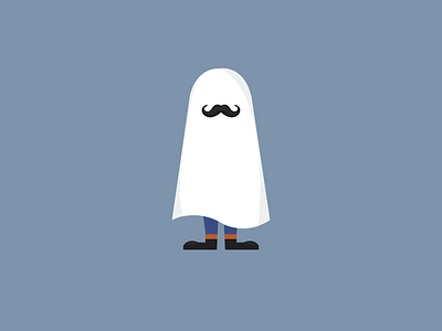 Ghostache character debut ghost halloween illustration logo moustache movember playoff rebound shot spooky