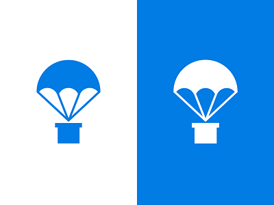 Box/Parachute box branding concept design hot air balloon icon identity logo parachute