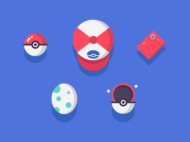 Pokémon Icons ball design egg fun hat icons illustration kids pokemon teen