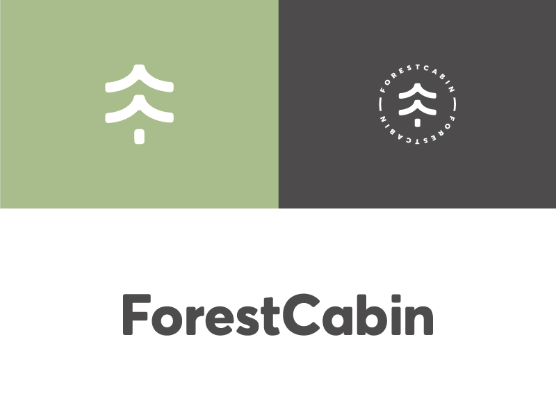 Forest Cabin animation branding cabin design forest gif grid house icon instagram logo palette