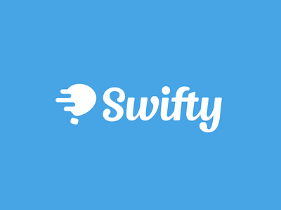 Swifty Logo balloon brand branding cute hot air balloon icon identity illustration logo script swifty type