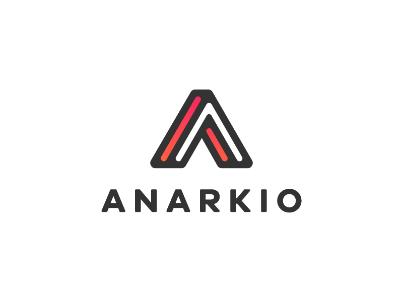 Anarkio Brand Identity a abstract animation branding geometric gif gradient icon identity logo tech type
