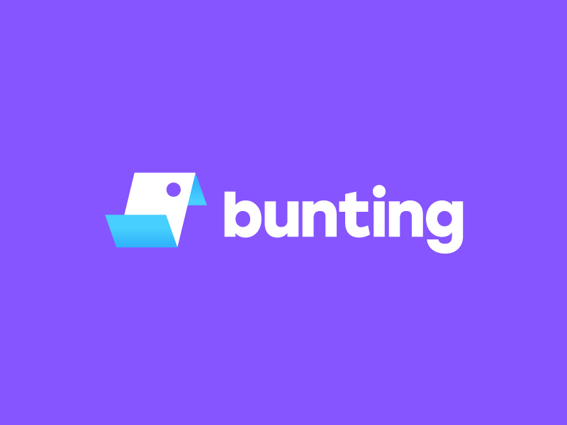 Bunting Logo Concept analytics bird bunting chart cute design graph icon identity logo origami paper
