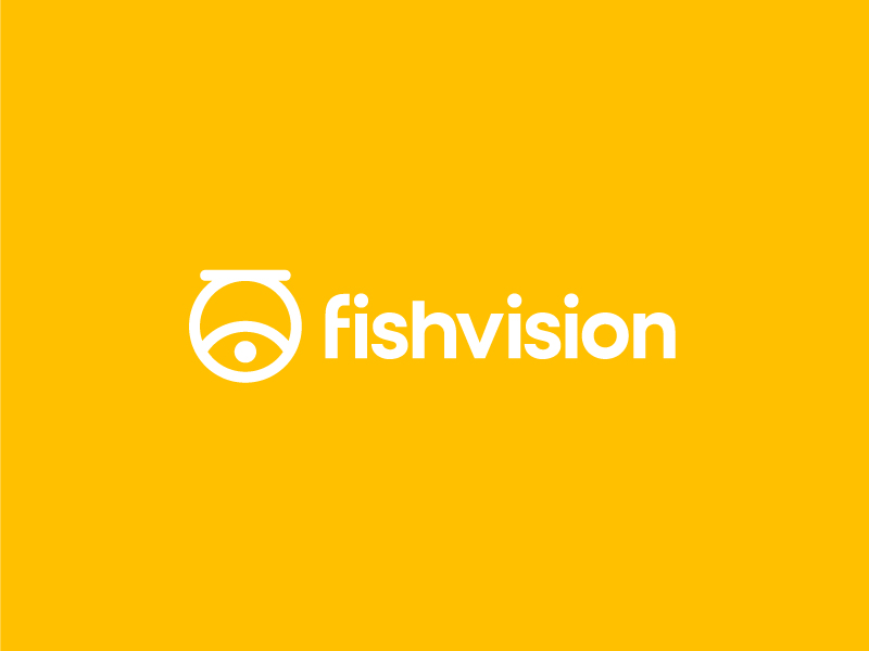 FishVision Brand Design bowl branding design eye fish icon identity logo mark typeface vision wordmark