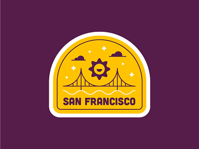 San Francisco Patch 🌞✨ cute fun golden gate illustration patch san francisco snapchat sticker sun