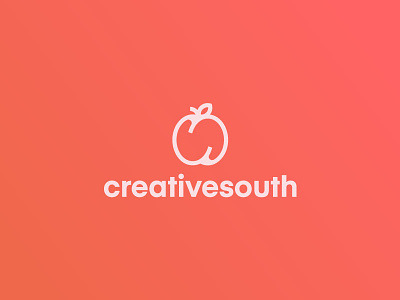 Creative South Rebrand 🍑 branding creative creative south cute fruit icon identity logo mark peach s south