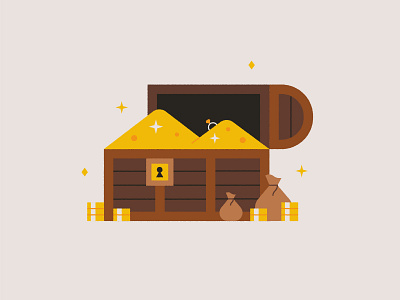 Gold Treasure Chest by NestStrix Game Art Studio on Dribbble