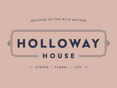 Holloway House Identity art deco branding identity lockup logo okc oklahoma city typography