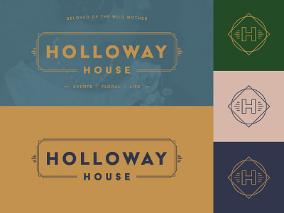 Holloway House Identity art deco branding identity lockup logo logo design okc oklahoma city
