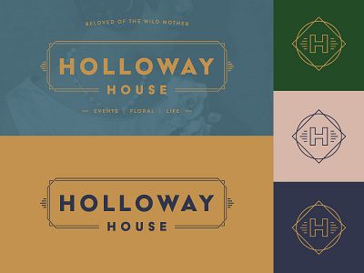 Holloway House Identity art deco branding identity lockup logo logo design okc oklahoma city
