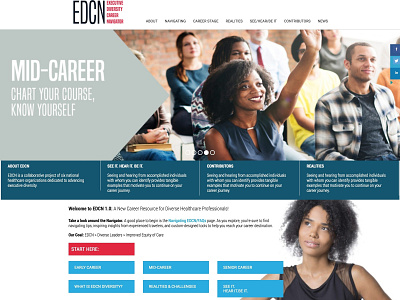 Healthcare executive diversity career site redesign ux ui web design website website redesign