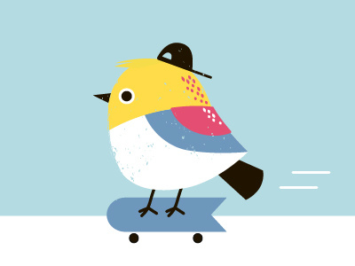 Playground bird colours cute fun playground robin skate sparrow