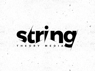 STRING THEORY MEDIA brand identity branding design flat icon identity lettering logo minimal typography vector
