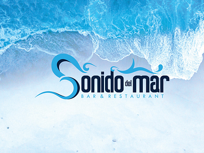 Sonido Del Mar bar brand identity branding design flat food icon identity illustrator lettering logo minimal photo typography vector