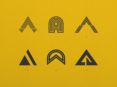 A MONOGRAMS brand identity branding classic design flat icon identity illustration illustrator lettering logo minimal monogram photo type typography vector