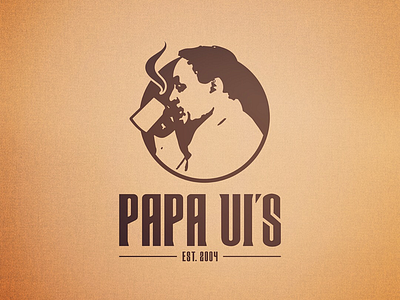 Papa Ui’s bar brand identity branding classic clean design flat food icon identity illustration illustrator lettering letters logo minimal monogram photo typography vector