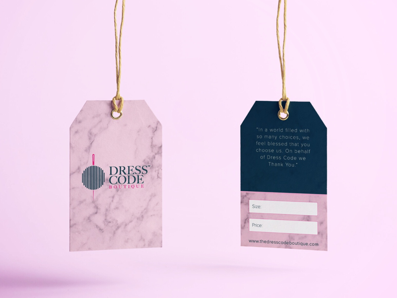 Clothing Tags Designs For Dress Code Boutique Online Store By Cj