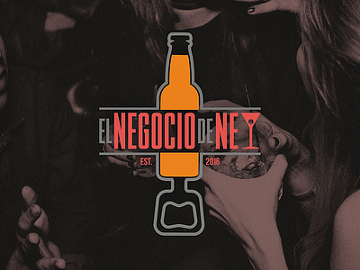 El Negocio de Ney bar brand identity branding design flat icon identity illustration illustrator lettering letters logo logodesigner mark minimal monogram photo type typography vector