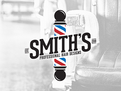 Smiths Professional Hair Design barbershop brand brand identity branding classic design flat icon identity illustration illustrator lettering logo logodesigner mark minimal photo typography vector
