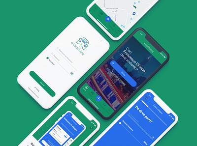 Carpooling app carsharing design map ui