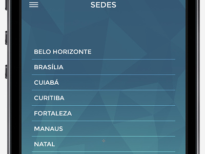 World Cup 2014 App Interface app brazil copa do mundo flat ios iphone list low lowpoly ui ux world cup